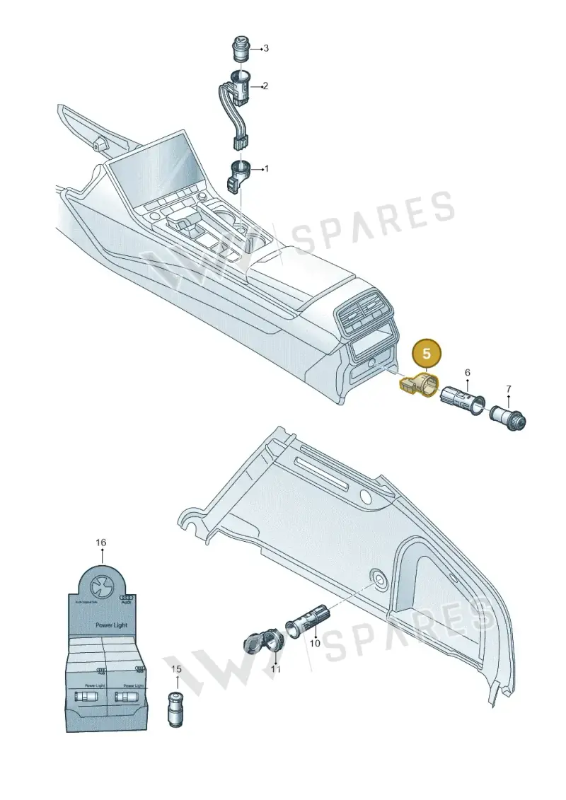 4M0919340 — Audi RS6 Avant (2019-2025) diagram 435919900, position 5
