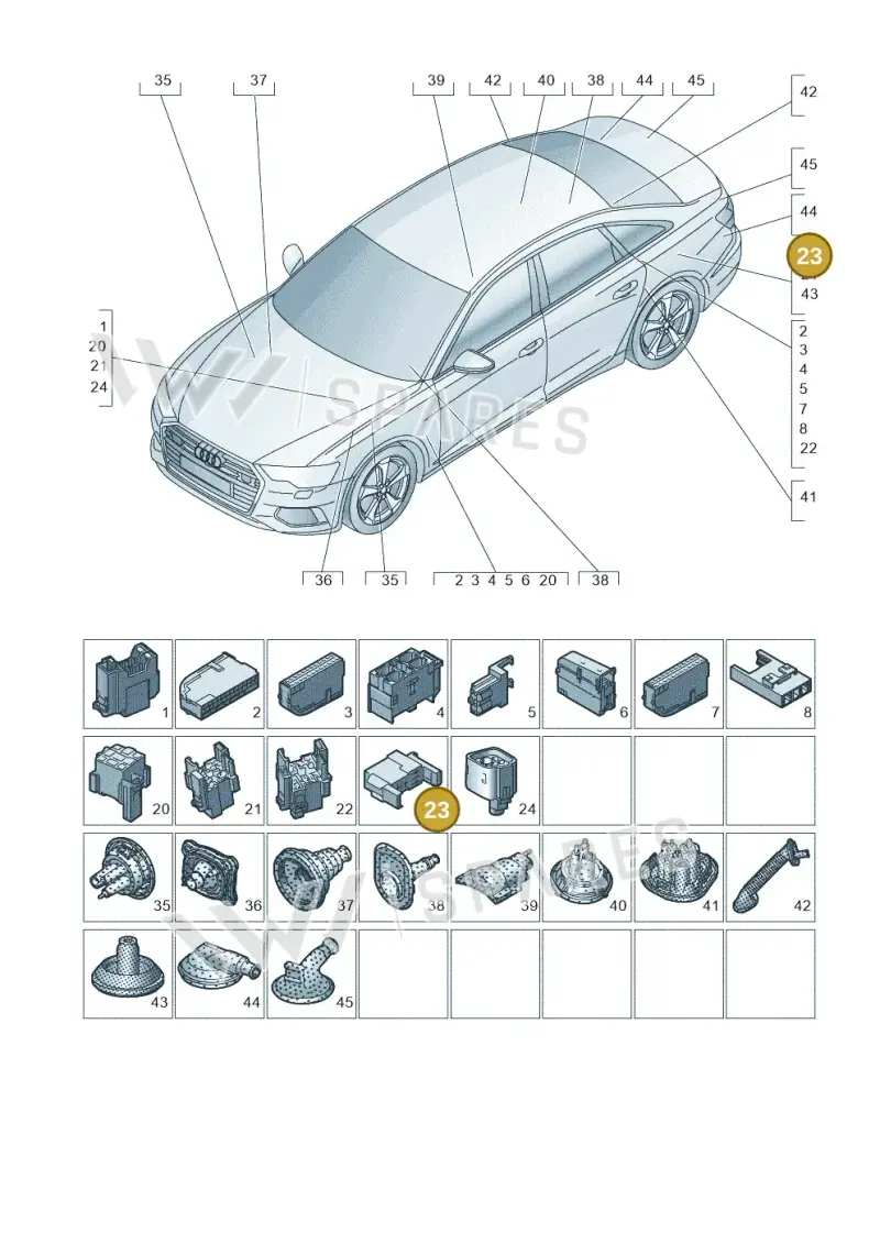 4M0937527 — Audi A6 (2018-2025) diagram 430971810, position 23