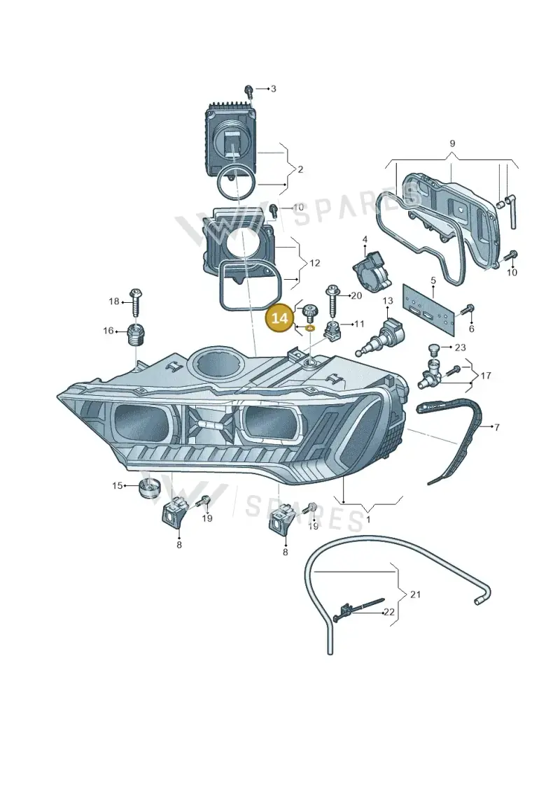 4M0941141 — Audi Q7 (2015-2025) diagram 859941012, position 14