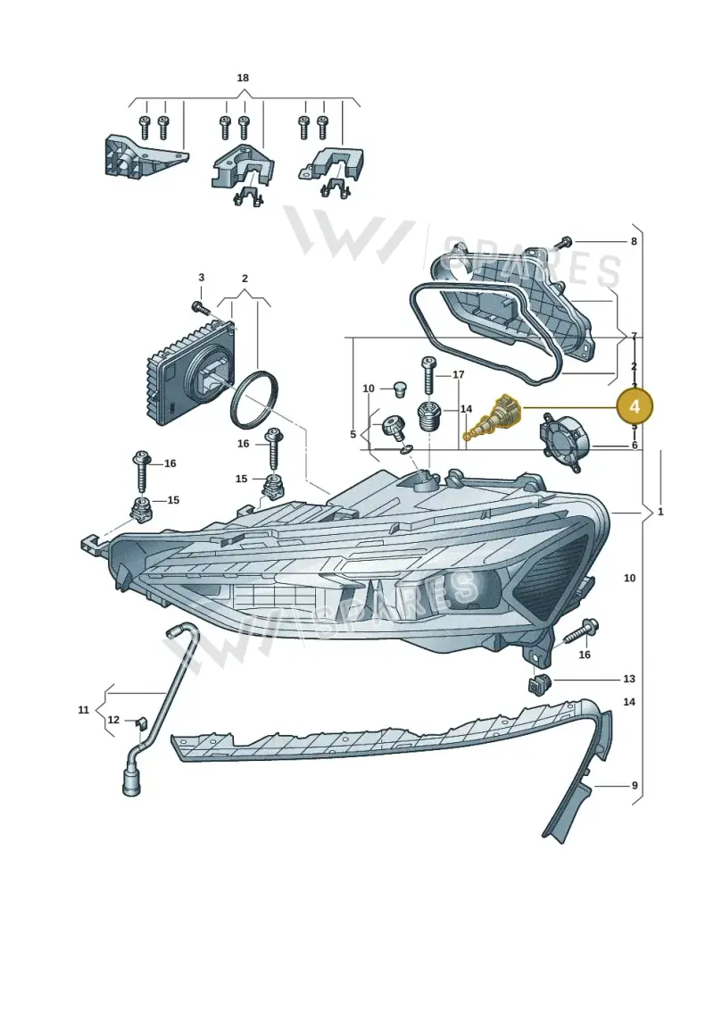 4M0941295 — Audi RS e-tron GT (2020-2020) diagram 4j1941000, position 4