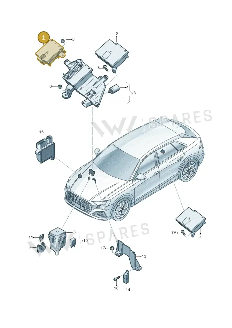4M0941824AM — Audi Q8 Quattro 3,0 (2018-) diagram 429937020, position 1