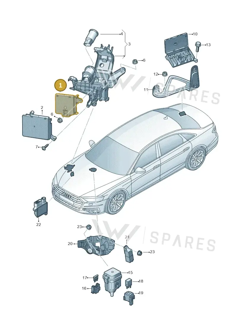 4M0941824AR — Audi A8L (2017-2022) diagram 838937200, position 1