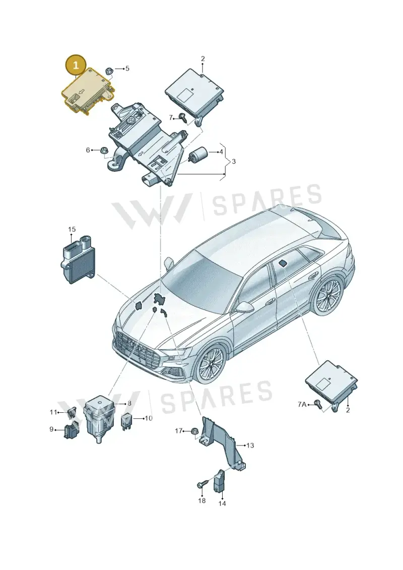 4M0941824AT — Audi Q8 Quattro 3,0 (2018-) diagram 429937020, position 1