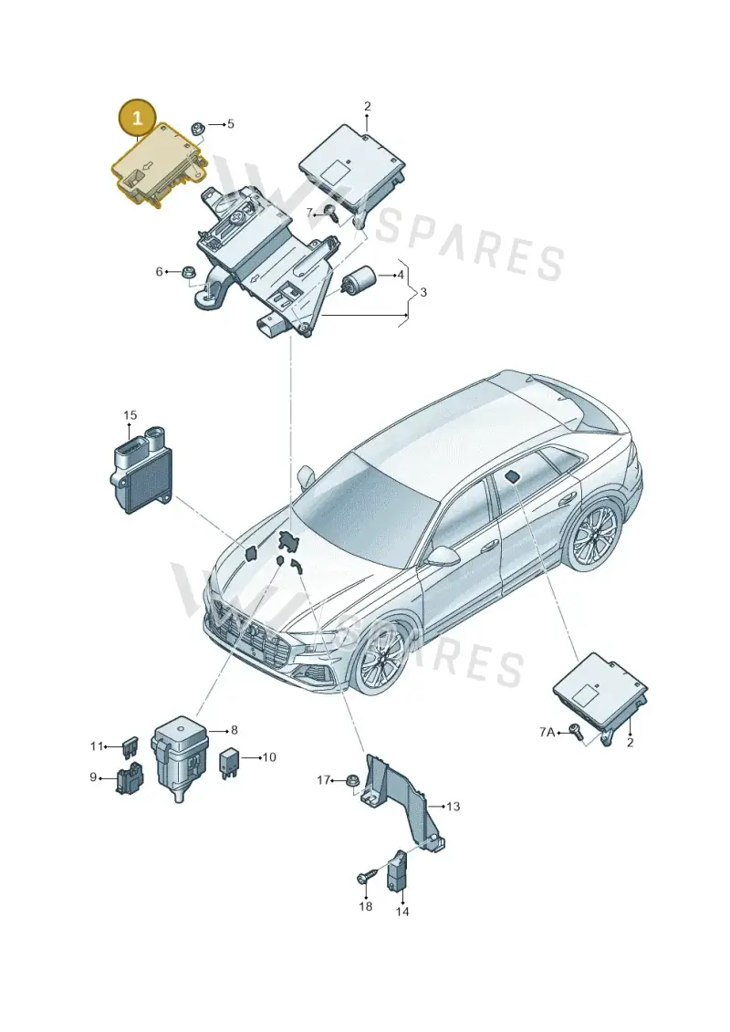 4M0941824BB — Audi Q8 Quattro 3,0 (2018-) diagram 429937020, position 1