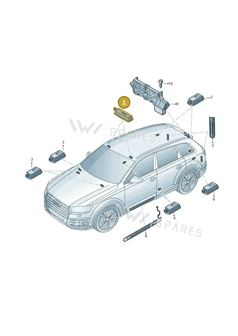 4M0947105A — Audi Q7 qu. 3.0 TDI (2015-2019) diagram 859947110, position 1