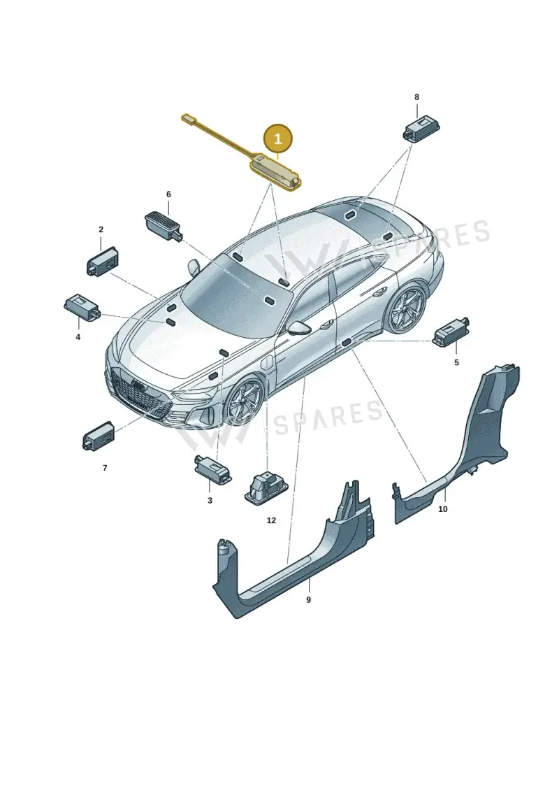 4M0947105A — Audi RS e-tron GT (2020-2020) diagram 4j1947100, position 1