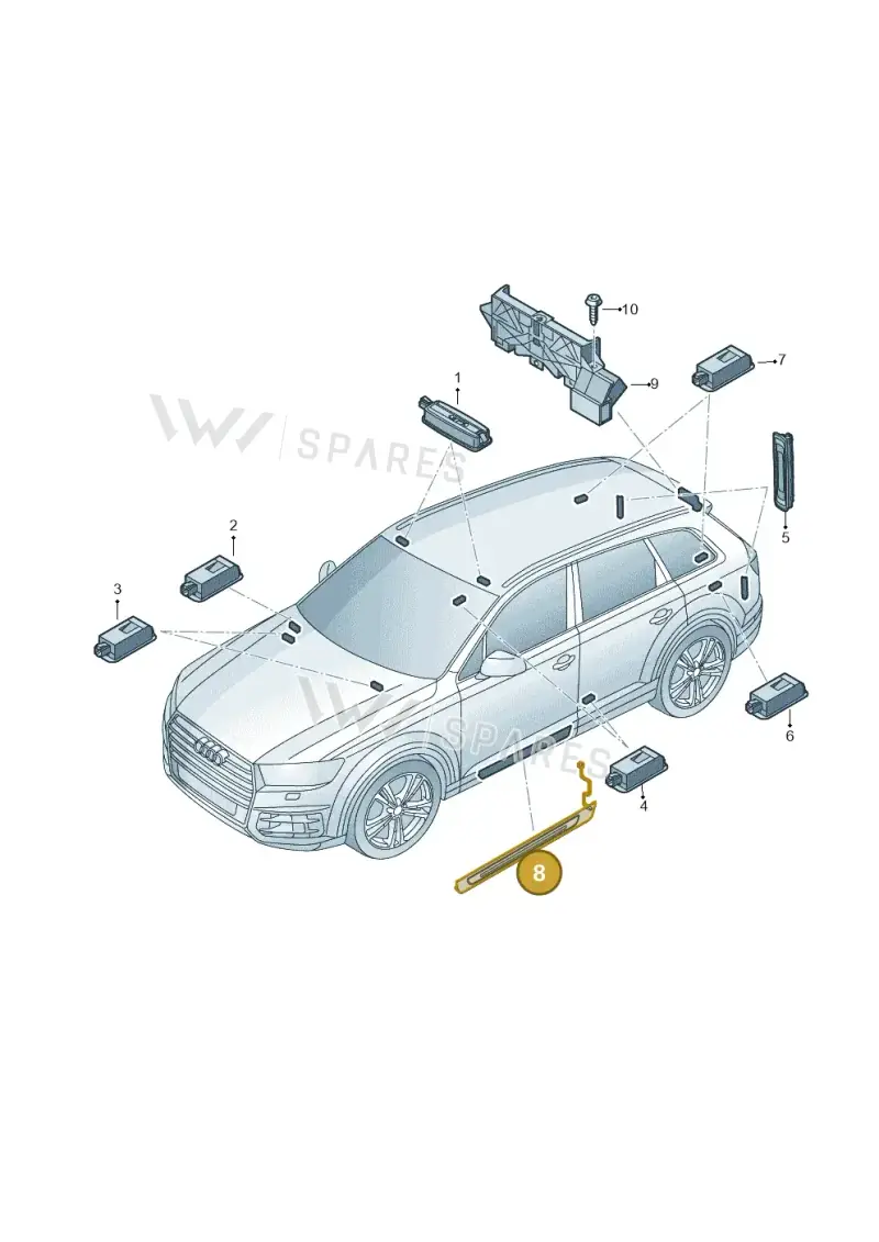 4M0947405 — Audi Q7 qu. 3.0 TDI (2015-2019) diagram 859947110, position 8