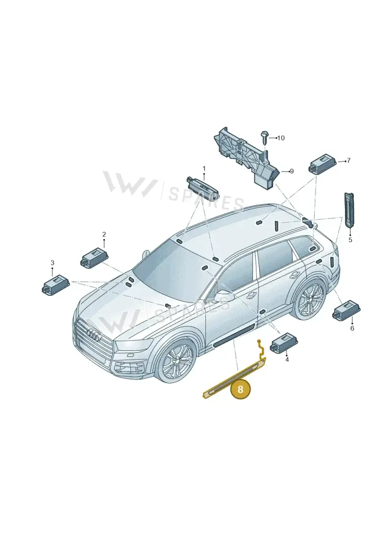 4M0947406 — Audi Q7 (2015-2025) diagram 859947110, position 8