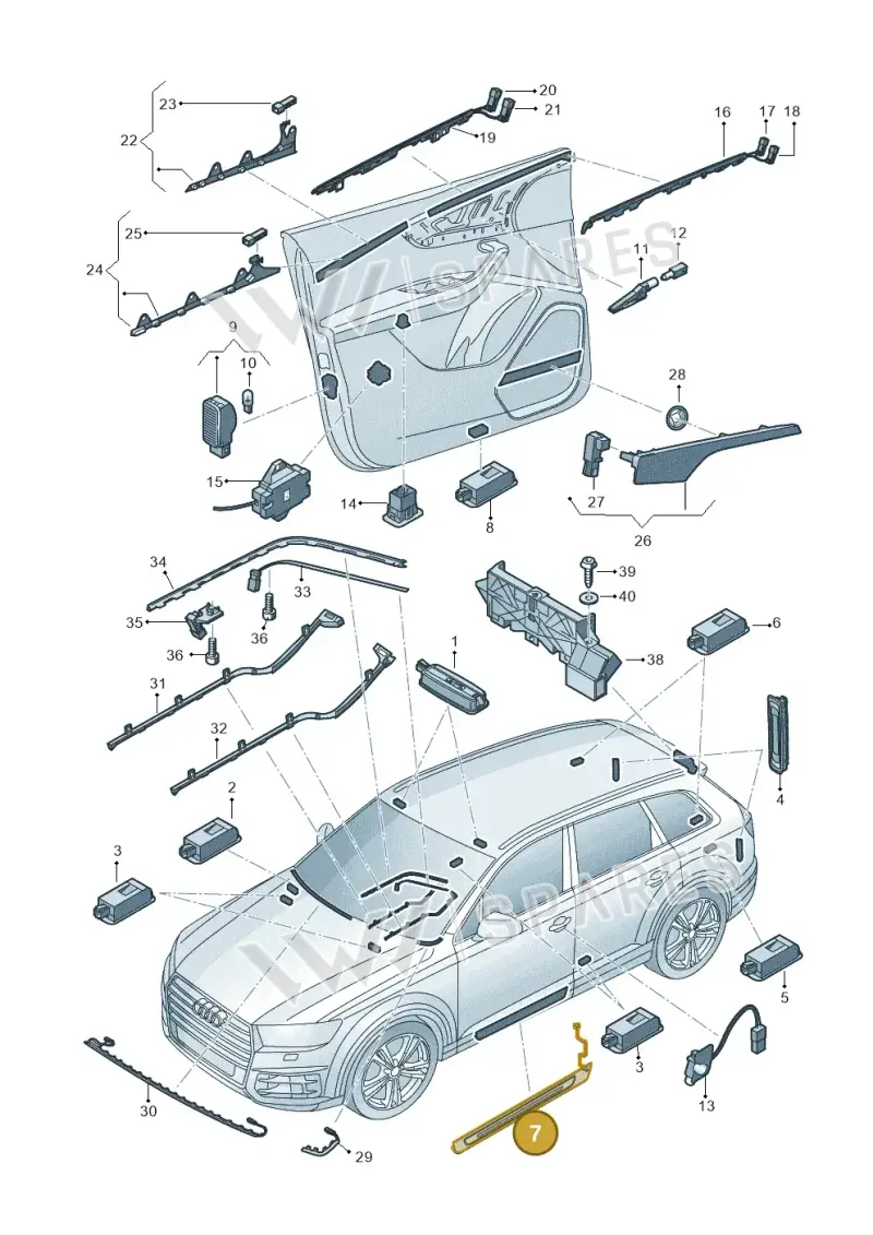 4M0947417 — Audi Q7 (2015-2025) diagram 859947100, position 7