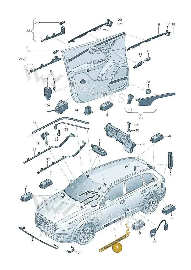 4M0947417C — Audi Q7 qu. 3.0 TDI (2015-2019) diagram 859947100, position 7