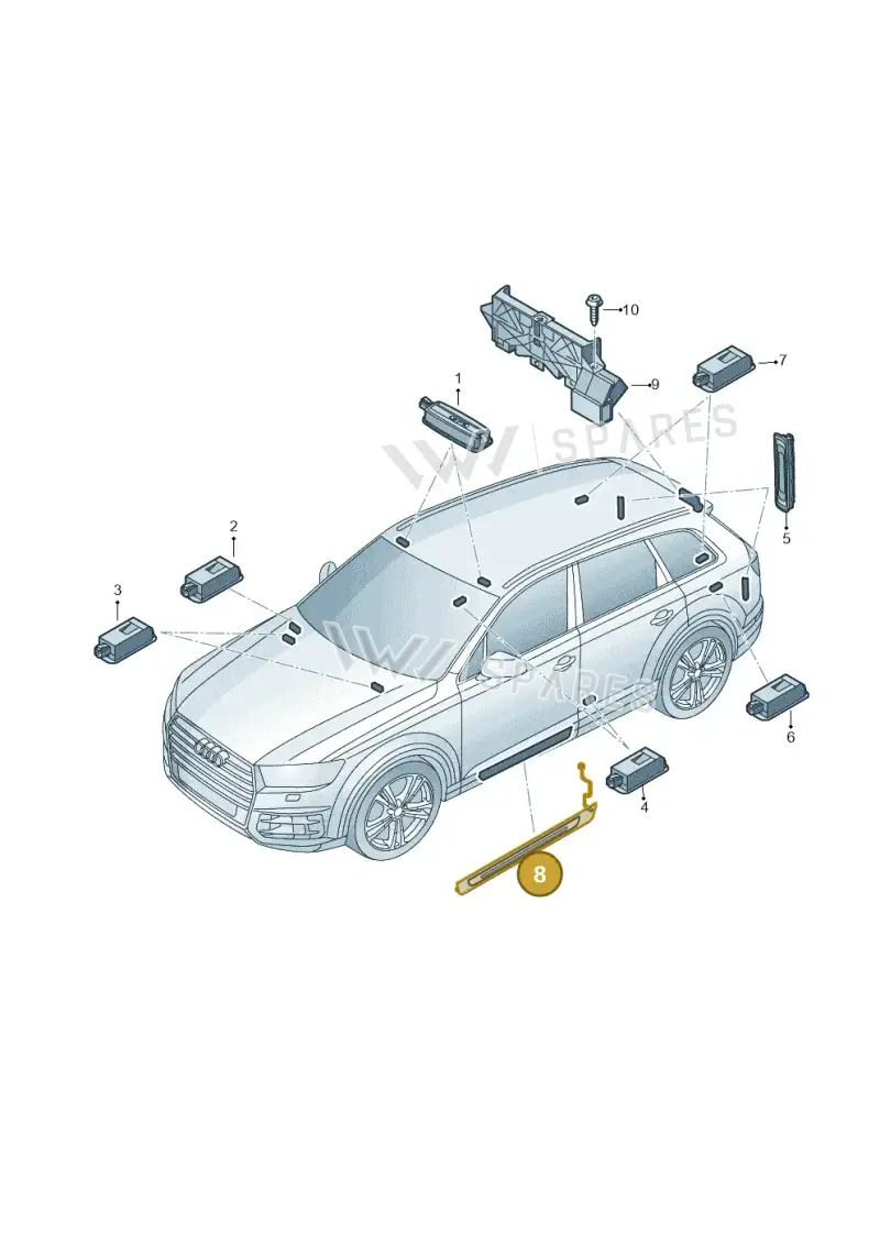 4M0947418 — Audi Q7 (2015-2025) diagram 859947110, position 8