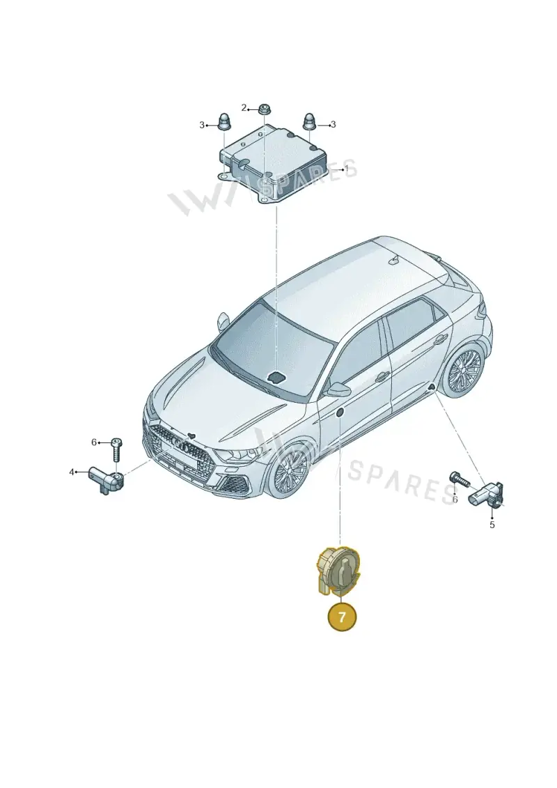4M0955557A — Audi A1 Sportback (2018-2025) diagram 592959300, position 7