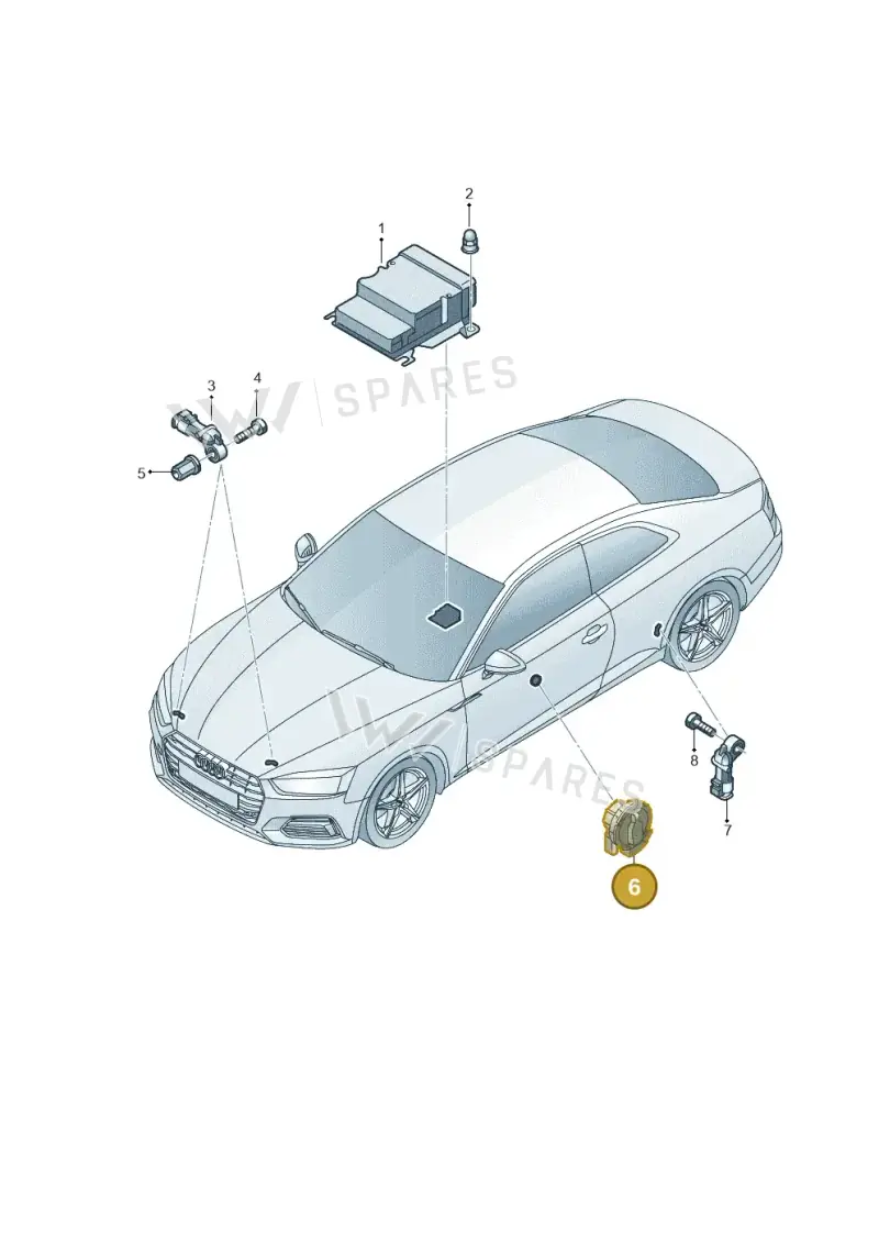4M0955557A — Audi RS5 Sportback (2017-2025) diagram 847959300, position 6