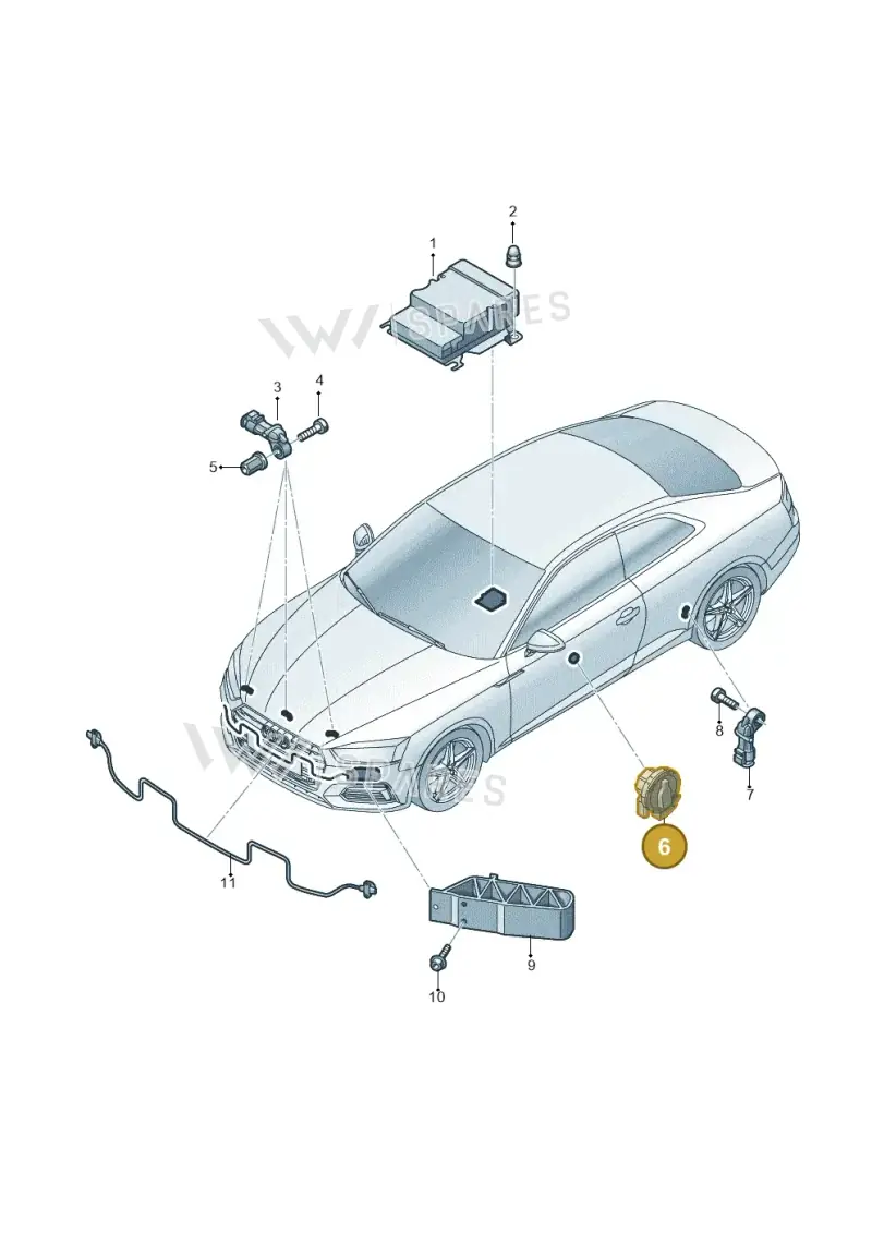 4M0955557A — Audi A5 Sportback (2016-2025) diagram 897959300, position 6