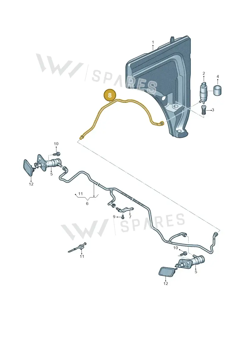 4M0955667A — Audi Q7 qu. 3.0 TDI (2015-2019) diagram 859955035, position 8