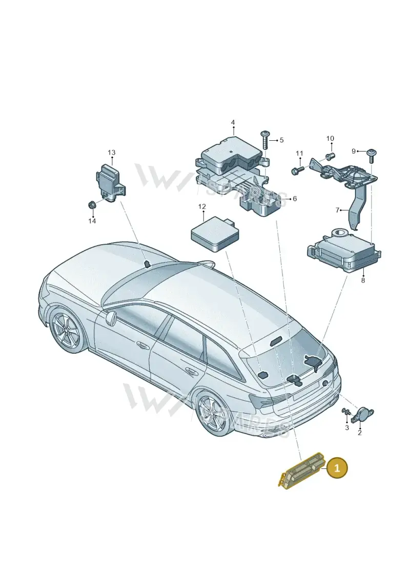 4M0959107B — Audi A6 (2018-2025) diagram 430959410, position 1