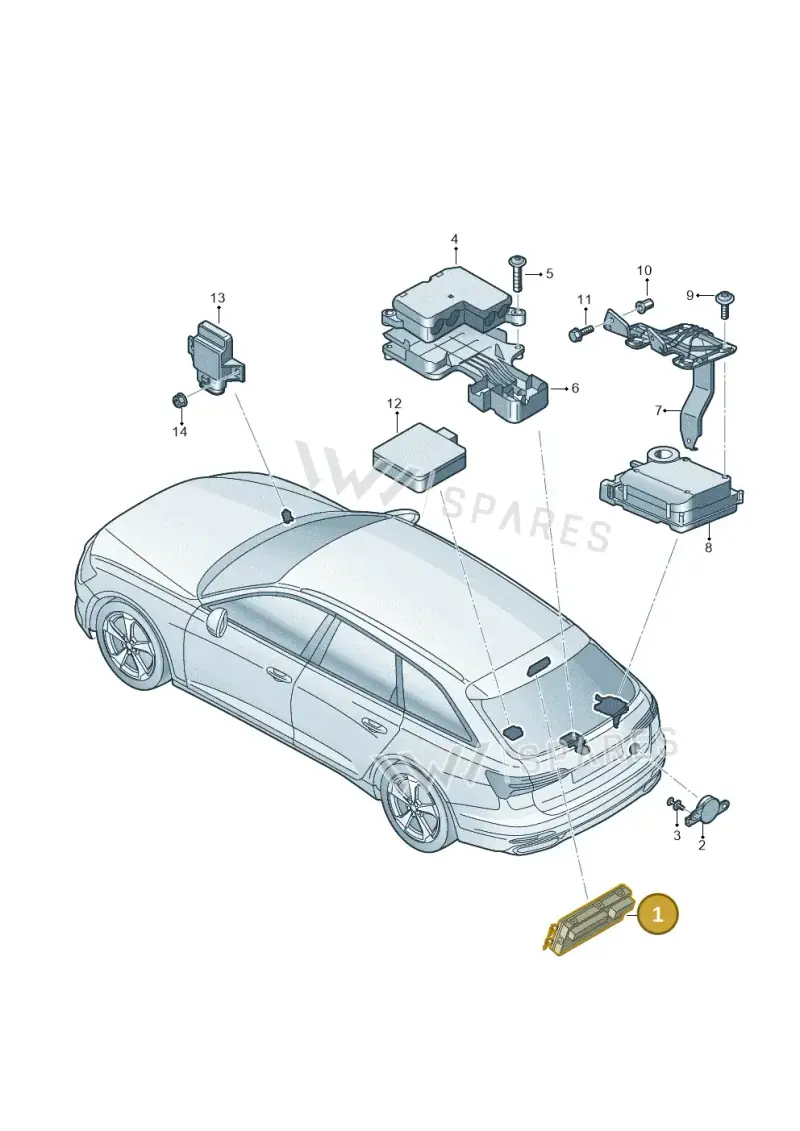 4M0959107D — Audi RS6 Avant (2019-2025) diagram 430959410, position 1