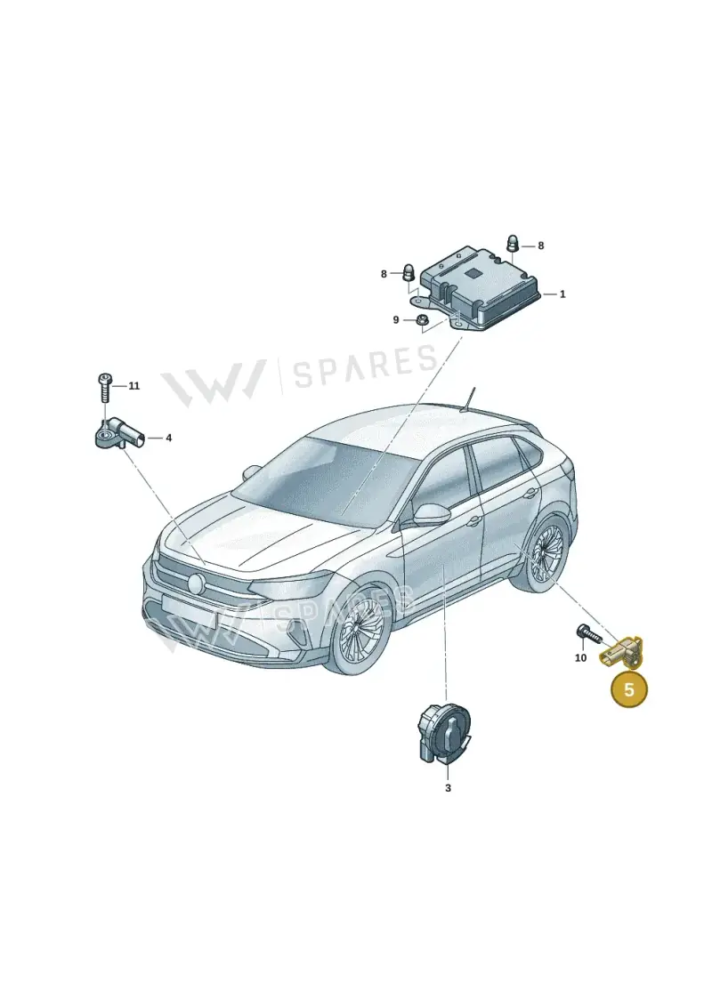 4M0959643 — Volkswagen Taigo (2021-2025) diagram 2f0959600, position 5