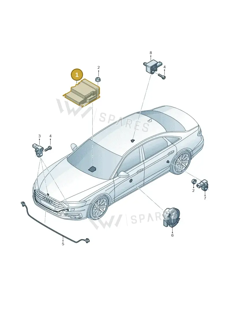4M0959655AF — Audi A8 (2017-2025) diagram 838959300, position 1