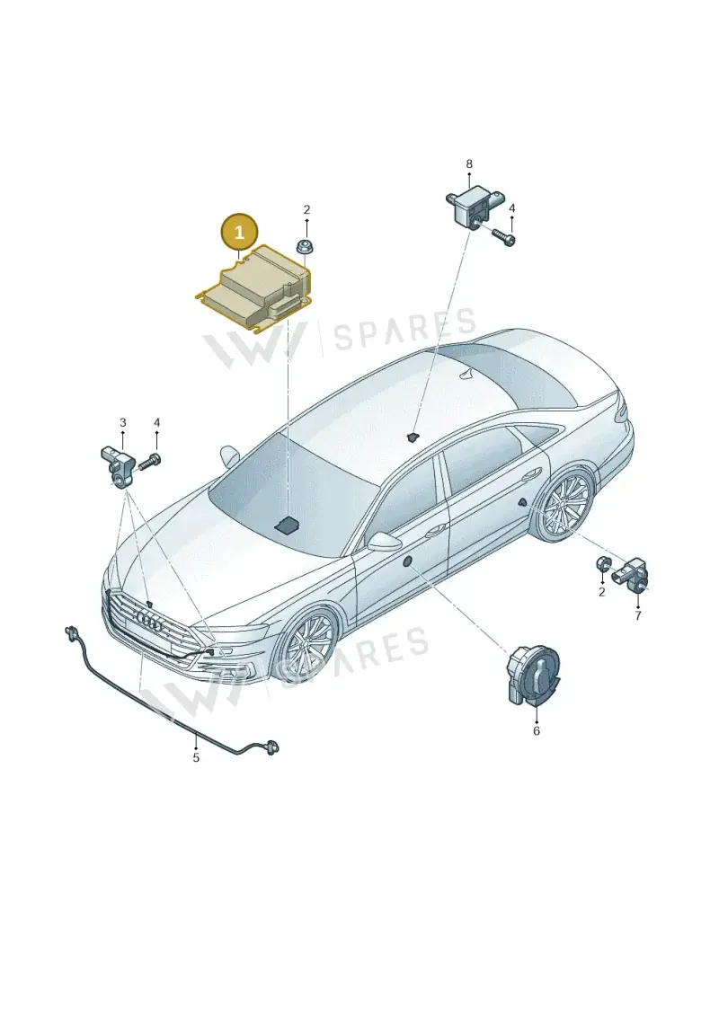 4M0959655BB — Audi A8 (2017-2025) diagram 838959300, position 1