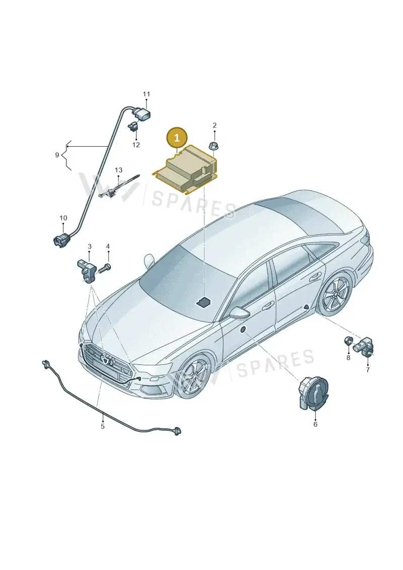 4M0959655BB — Audi RS6 Avant (2019-2025) diagram 430959300, position 1
