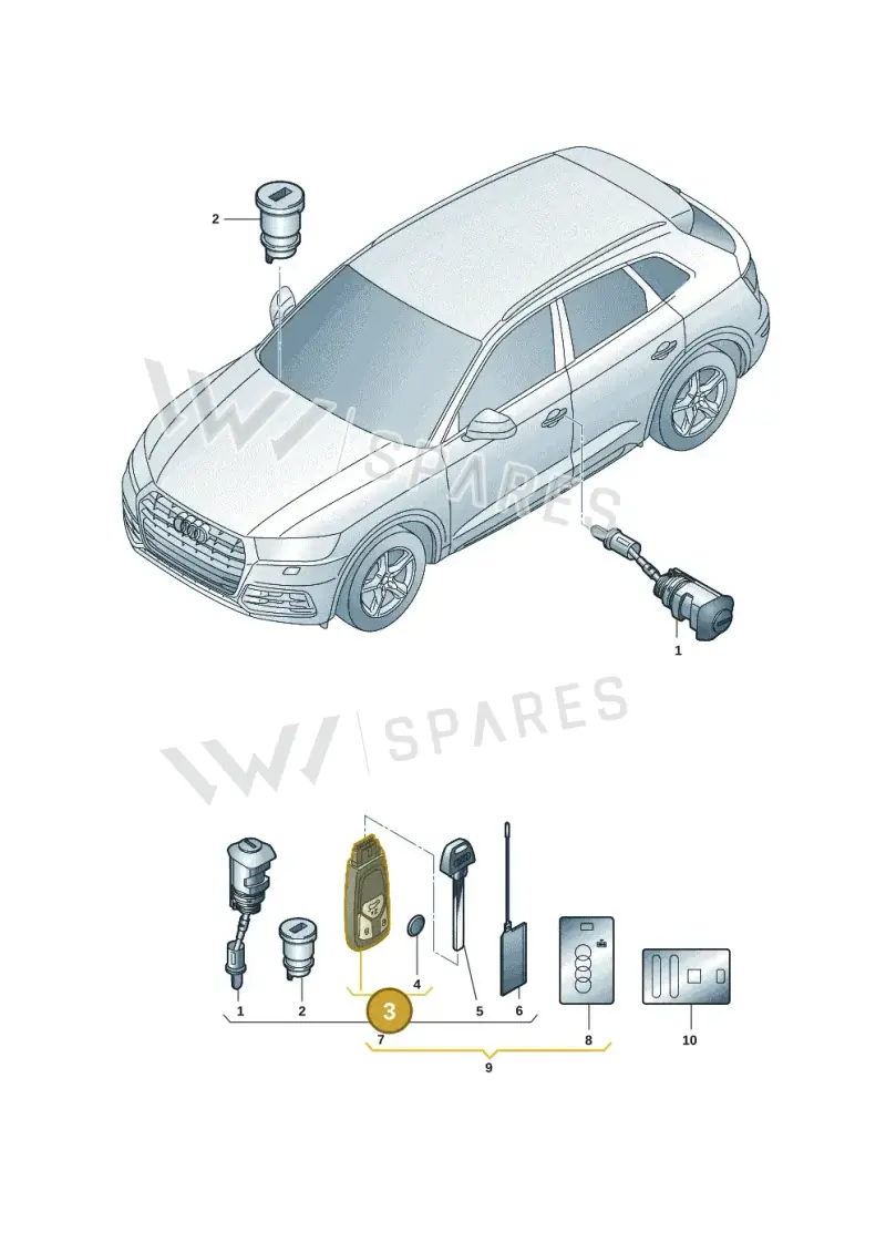 4M0959754CSTKE — Audi Q5 (2016-2025) diagram 896837013, position 3