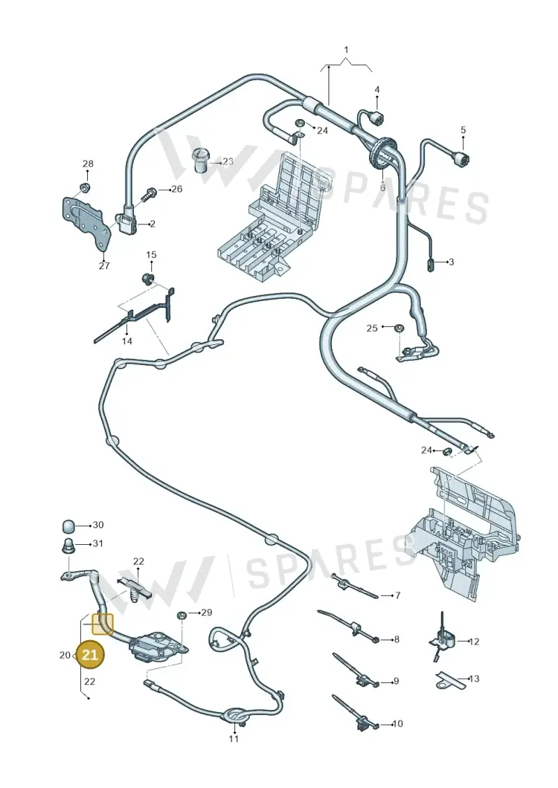 4M0971417 — Volkswagen Touareg (2017-2025) diagram 859972040, position 21