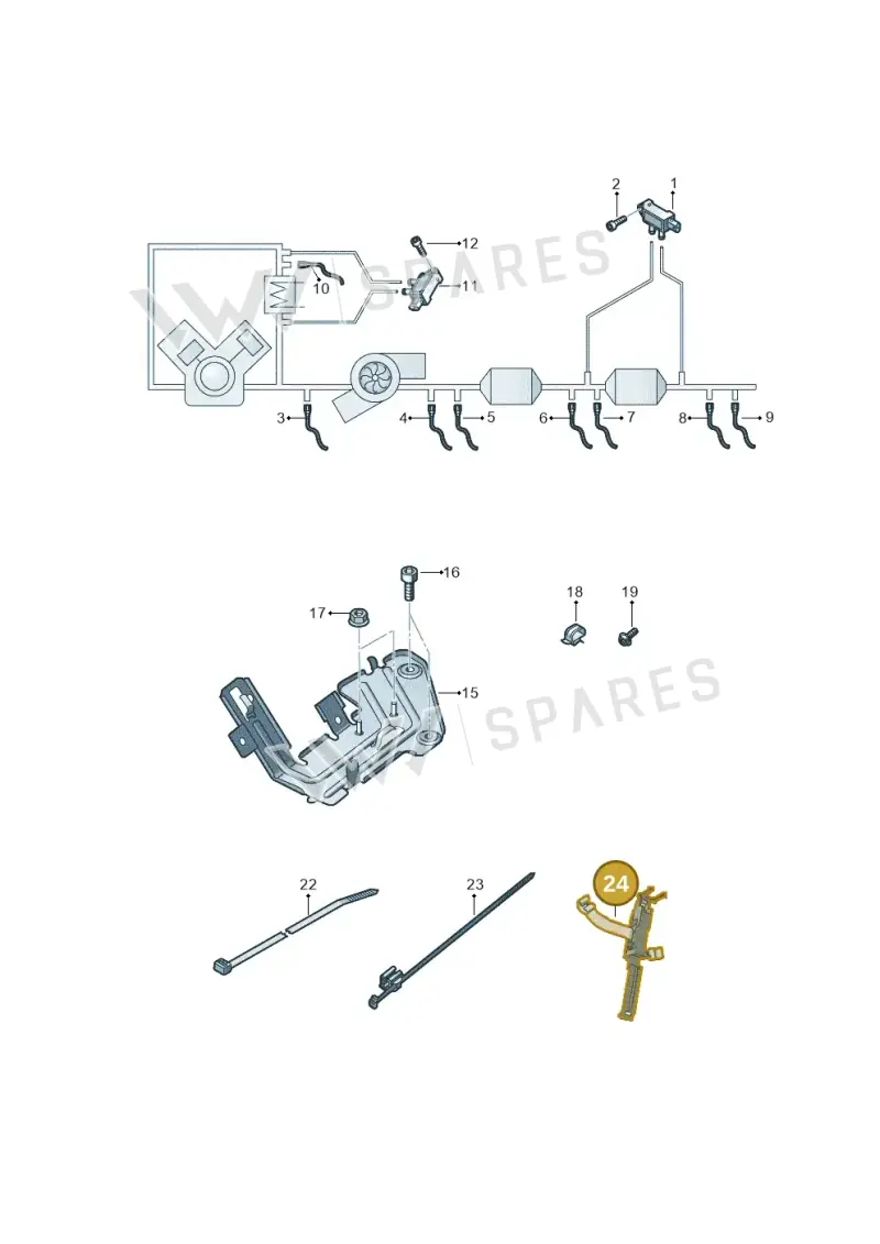 4M0971497 — Audi A6 2.0 (2018-) diagram 430906010, position 24