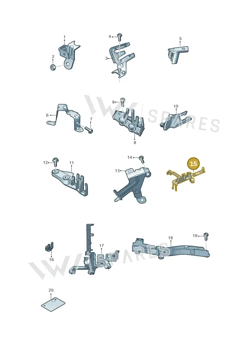 4M0971497 — Audi A5 Sportback (2016-2020) diagram 849971010, position 15