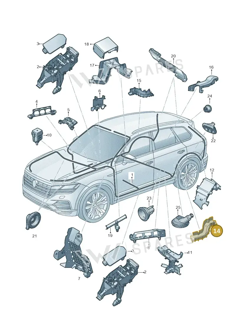 4M0971821N — Volkswagen Touareg (2017-2025) diagram 439971082, position 14