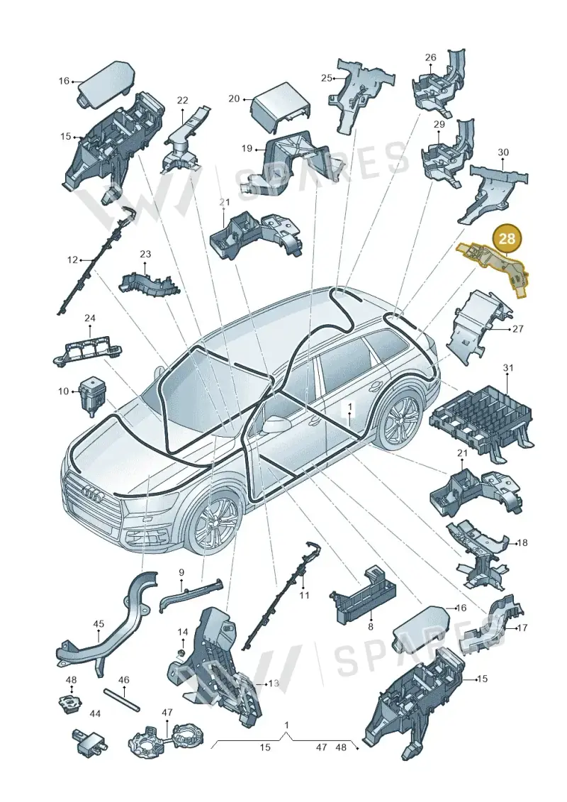 4M0971821P — Audi Q7 (2015-2025) diagram 859971080, position 28