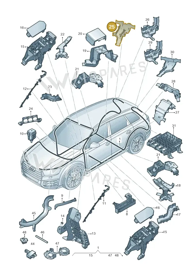 4M0971822P — Audi Q7 (2015-2025) diagram 859971080, position 25