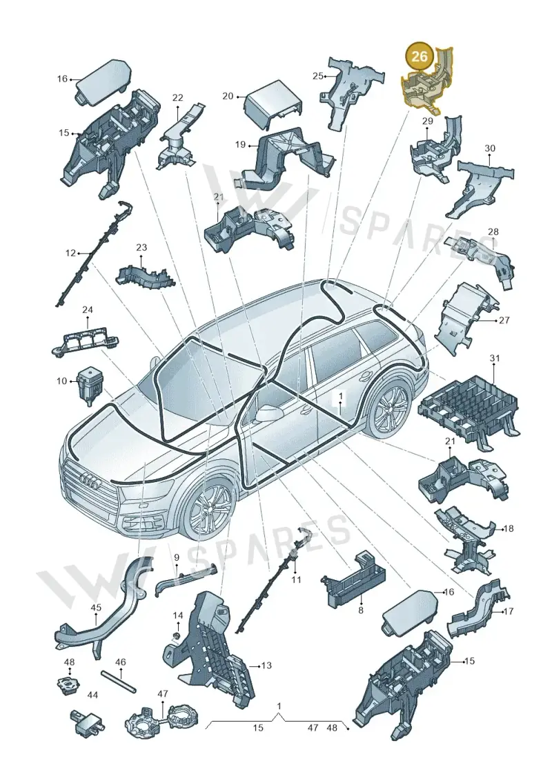 4M0971822Q — Audi Q7 (2015-2025) diagram 859971080, position 26