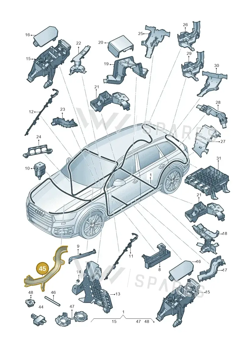 4M0971824P — Audi Q7 (2015-2025) diagram 859971080, position 45