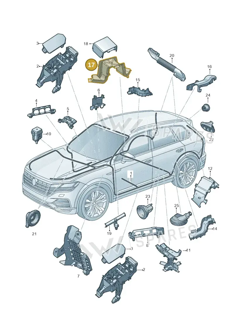 4M0971824Q — Volkswagen Touareg (2017-2025) diagram 439971082, position 17