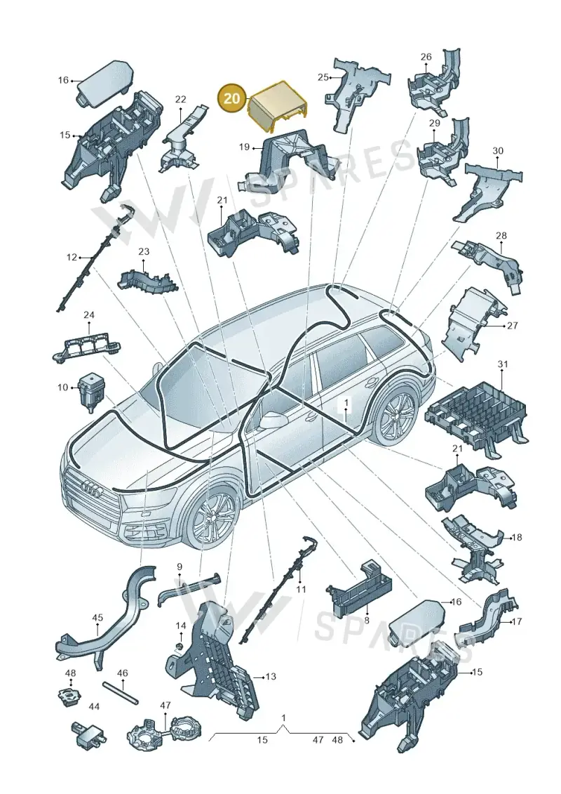 4M0971824S — Audi Q7 (2015-2025) diagram 859971080, position 20