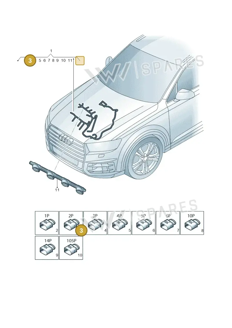 4M0971845AF — Audi Q7 (2015-2025) diagram 859971430, position 3