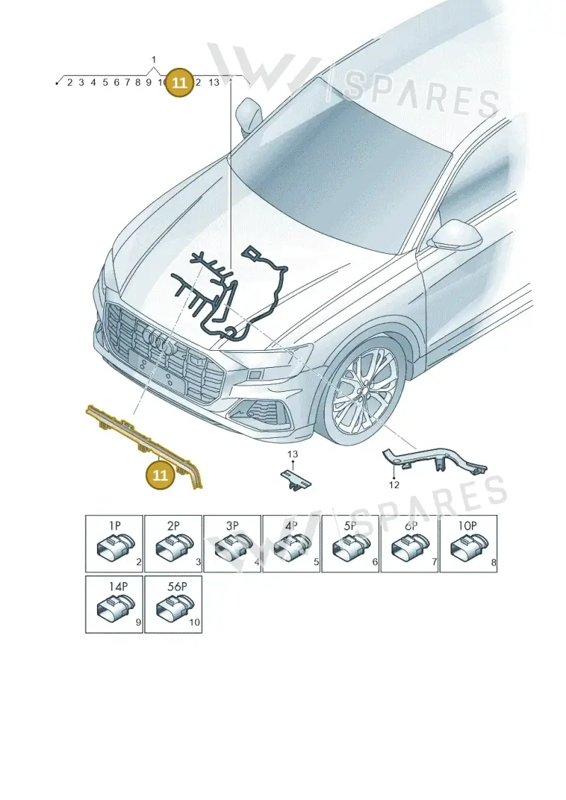 4M0971845AT — Audi Q8 (2018-2025) diagram 429971410, position 11