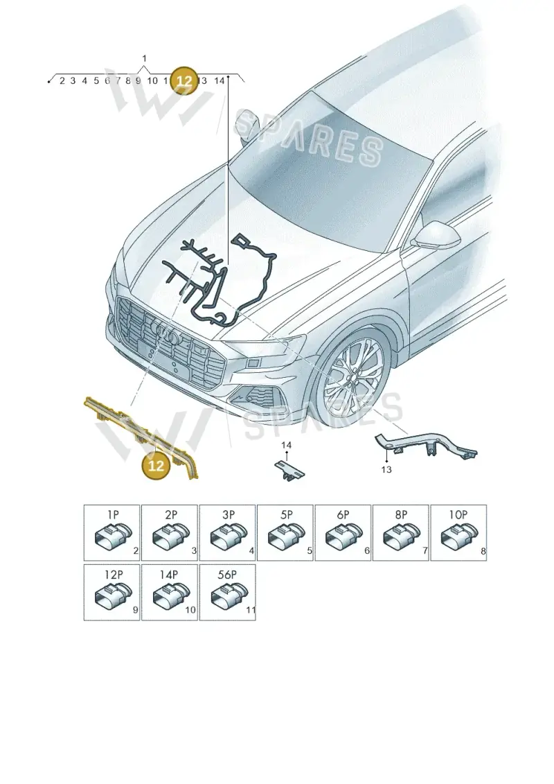 4M0971845AT — Audi Q8 (2018-2025) diagram 429971460, position 12