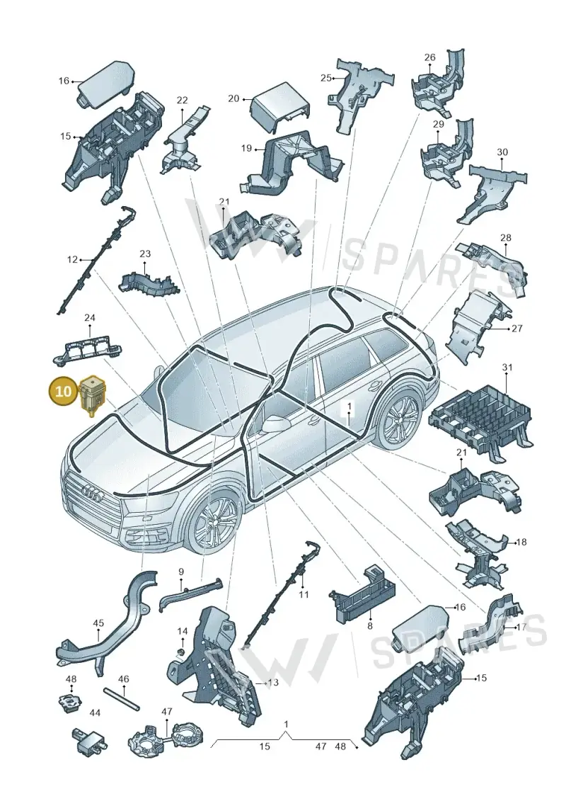 4M0971845DA — Audi Q7 (2015-2025) diagram 859971080, position 10