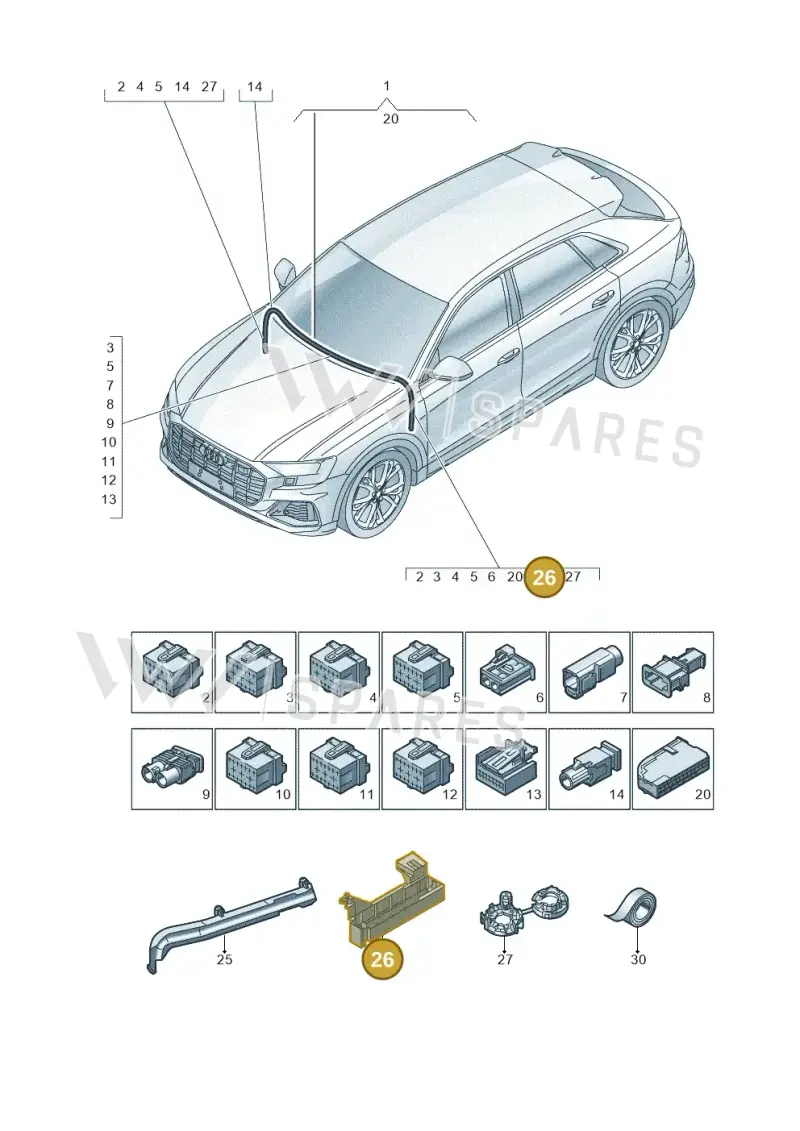 4M0971845N — Audi RS Q8 Quattro (2019-) diagram 429971900, position 26
