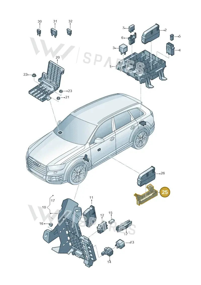 4M0971845N — Audi Q7 qu. 3.0 TDI (2015-2019) diagram 859937000, position 25