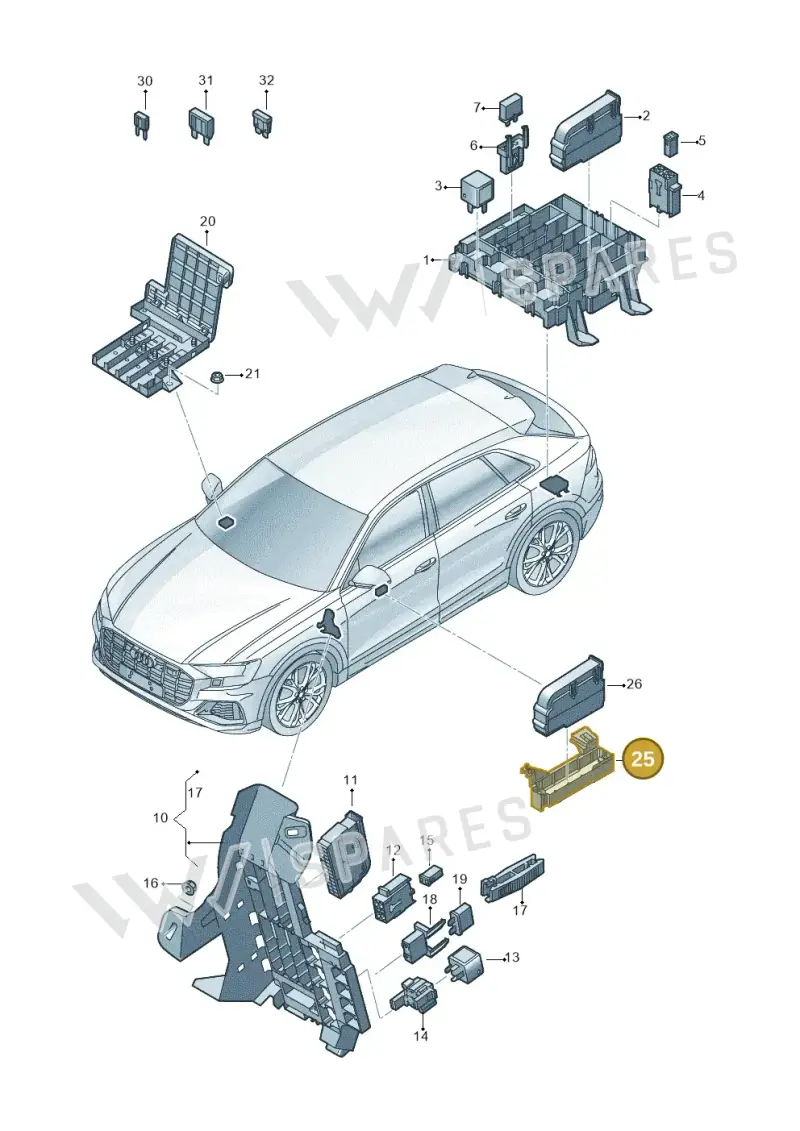 4M0971845N — Audi RS Q8 Quattro (2019-) diagram 429937000, position 25