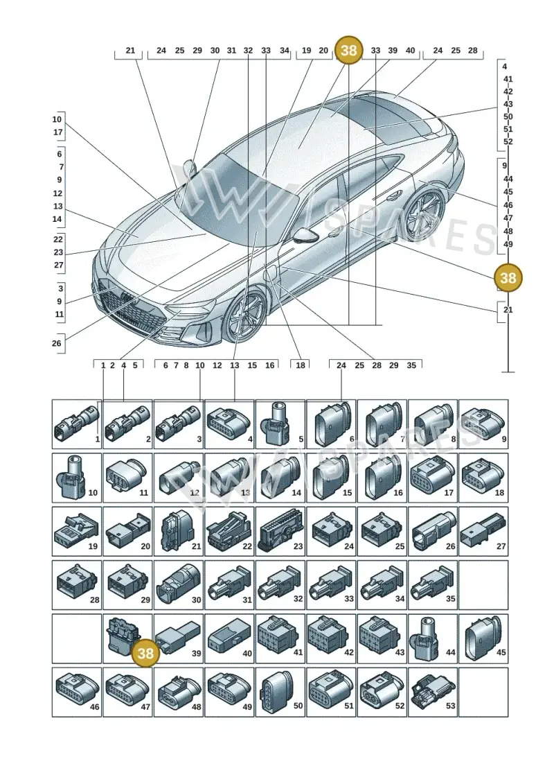 4M0972701 — Audi RS e-tron GT (2020-2025) diagram 4j1971820, position 38