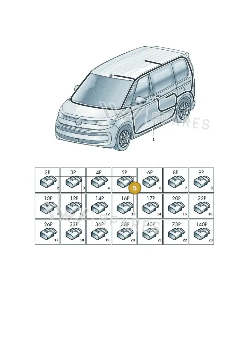 4M0972705 — Volkswagen Multivan (2021-2025) diagram 7t0972000, position 5