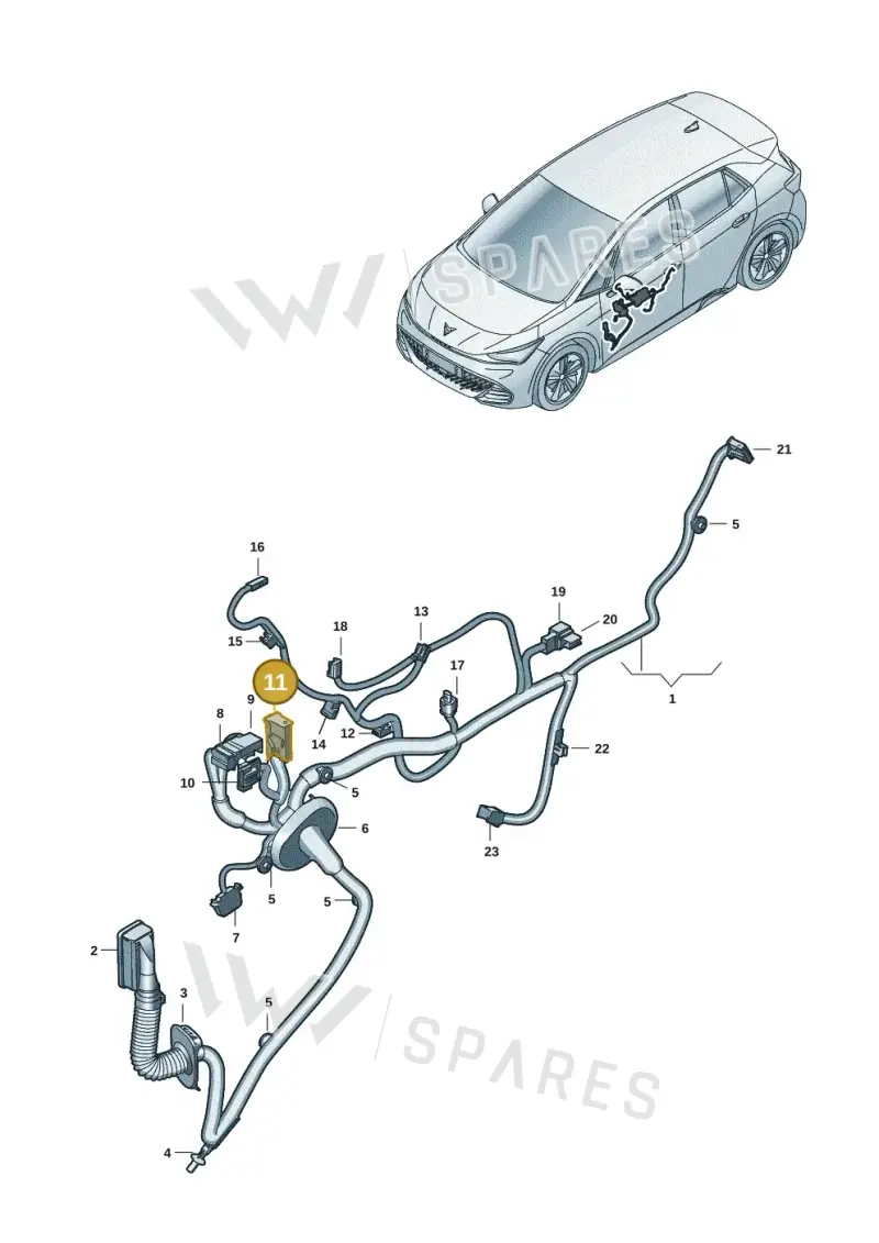 4M0972977 — SEAT CUPRA Born (2021-) diagram 10s972033, position 11