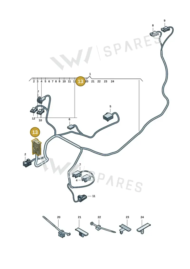 4M0972977 — Audi A5 Limousine (2024-2025) diagram 8wk972400, position 13