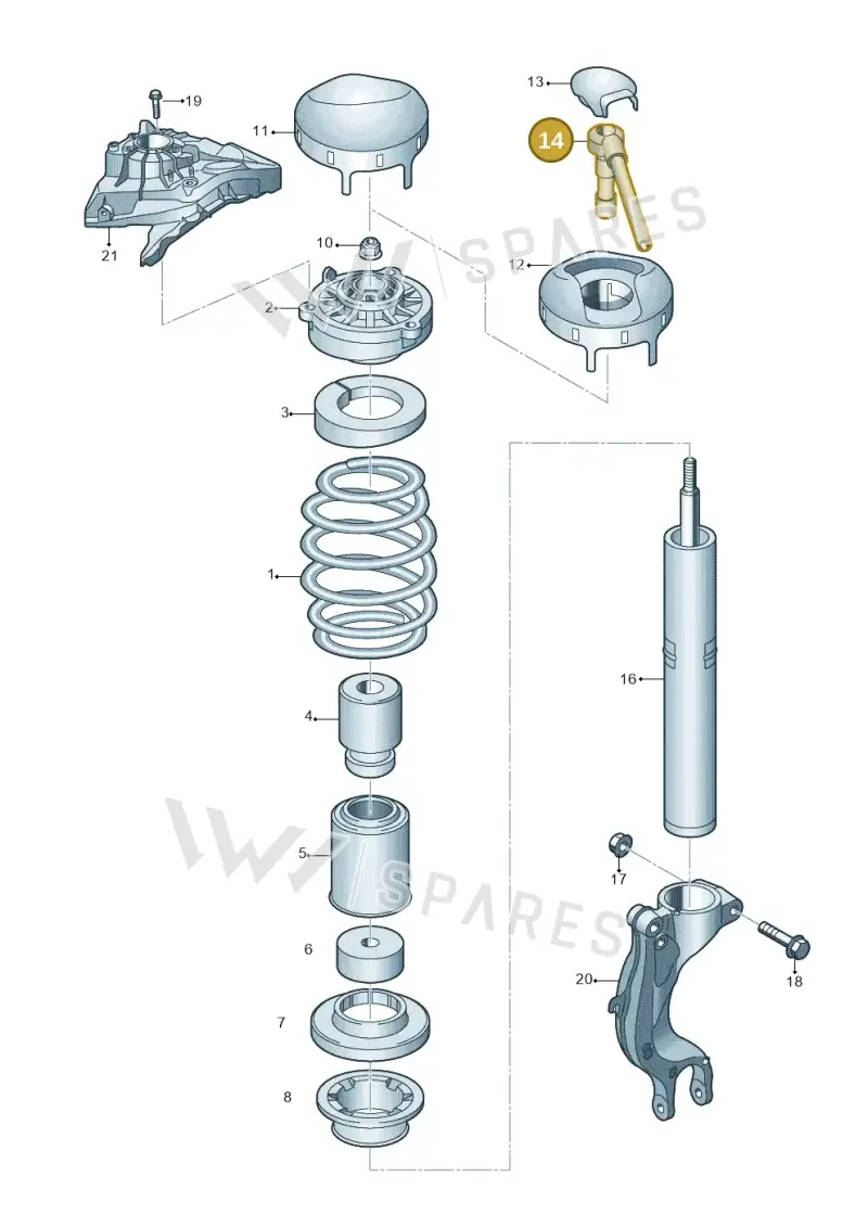 4M0973702 — Audi RS4 Avant (2017-2025) diagram 896411000, position 14