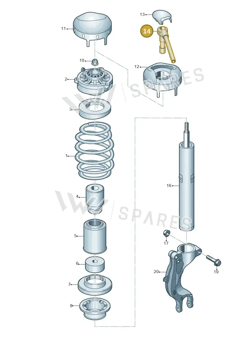 4M0973702 — Audi RS6 Avant (2019-2025) diagram 849411000, position 14