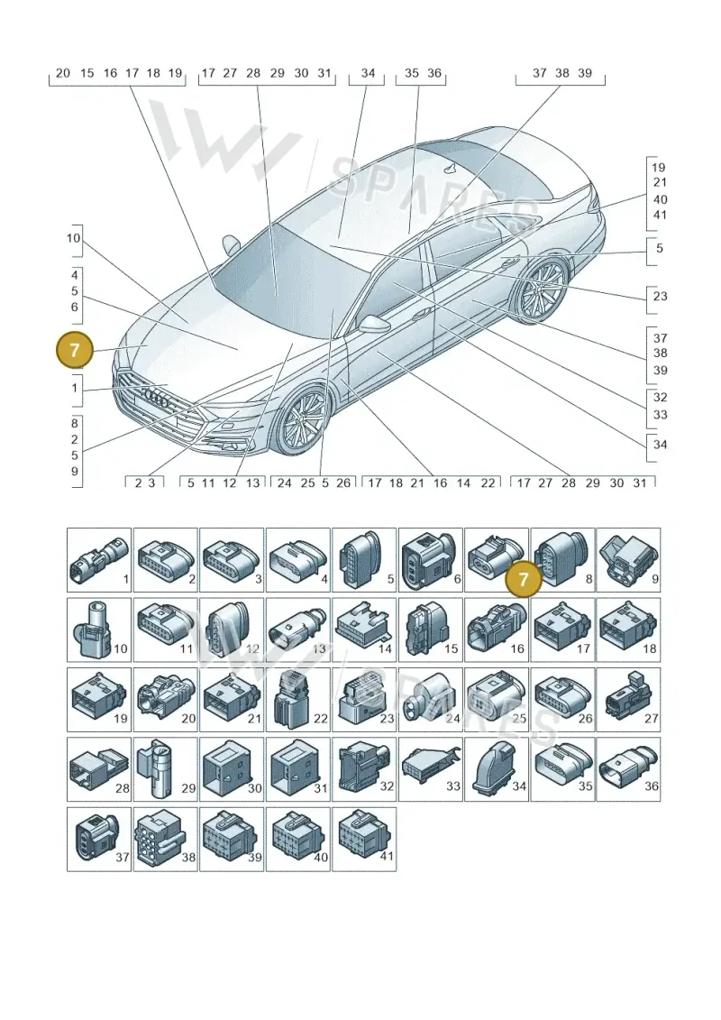 4M0973752 — Audi A8 (2017-2025) diagram 838971820, position 7